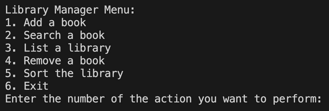 Library Manager Screenshot